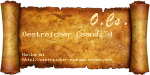 Oestreicher Csanád névjegykártya